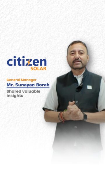 At the Renewable Energy India Expo 2025, Citizen Solar’s General Manager, Mr. Sunayan Borah, shared valuable insights on India’s renewable energy journey and Citizen Solar’s commitment to innovation and sustainability. Watch the video to hear his perspective on powering a greener tomorrow. 🌞 #CitizenSolar #REIExpo2025 #RenewableEnergy #Sustainability #LeadershipInsights #SolarPower