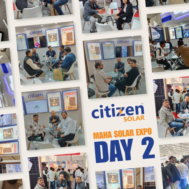 ⚡ Day 2 Energy | Maha Solar Expo 2025 ⚡

Day 2 at the Maha Solar Expo 2025 was filled with even more engagement, insightful discussions, and strong interest in Citizen Solar’s high-efficiency panels.
From homeowners to industry professionals, the response has been truly encouraging.

Thank you to everyone who visited us and took a step towards a cleaner, smarter energy future 🇮🇳
We’re excited to welcome more visitors as the expo continues!

📍 Hall 1 | Booth 19
📅 26 – 28 December 2025
📍 Auto Cluster Exhibition Center, Pune

📞 Enquiries: +91 8000 111 222
🌐 www.citizensolar.com

#CitizenSolar #MahaSolarExpo2025 #Day2Highlights #SolarExpo #SolarIndia #RenewableEnergy #MakeInIndia #CleanEnergy #GreenFuture #SolarTechnology #SolarPanels #BharatKaApnaSolarPanel