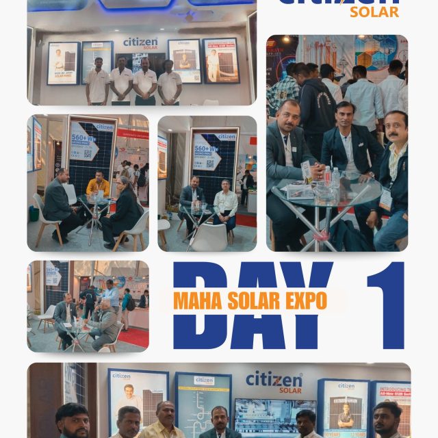 ⚡ Day 1 Highlights | Maha Solar Expo 2025 ⚡

An incredible start at the Maha Solar Expo 2025!
From meaningful conversations to strong interest in our high-efficiency solar panels, Day 1 was all about innovation, energy, and future-ready solutions.

Thank you to everyone who visited the Citizen Solar booth and showed trust in Bharat ka apna Solar Panel 🇮🇳
We’re excited for what’s coming next!

📍 Hall 1 | Booth 19
📅 26 – 28 December 2025
📍 Auto Cluster Exhibition Center, Pune

📞 Enquiries: +91 8000 111 222
🌐 www.citizensolar.com

#CitizenSolar #MahaSolarExpo2025 #Day1Highlights #SolarExpo #SolarIndia #RenewableEnergy #MakeInIndia #CleanEnergy #GreenFuture #SolarTechnology #SolarPanels #BharatKaApnaSolarPanel