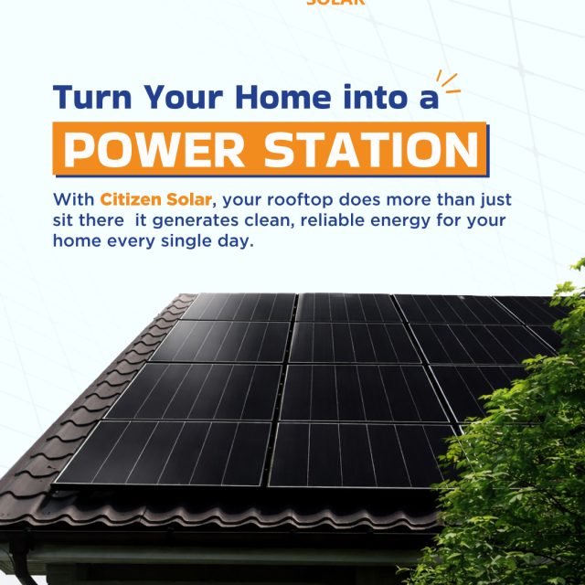 Turn sunlight into savings ☀️⚡
Your roof isn’t just shelter-it’s your personal power station. With Citizen Solar, generate clean, reliable energy every day and take control of your electricity bills.

🌱 Clean Energy
💡 Smart Investment
🏡 Future-Ready Homes

Switch to solar. Power your home the smarter way.
🔗 www.citizensolar.com