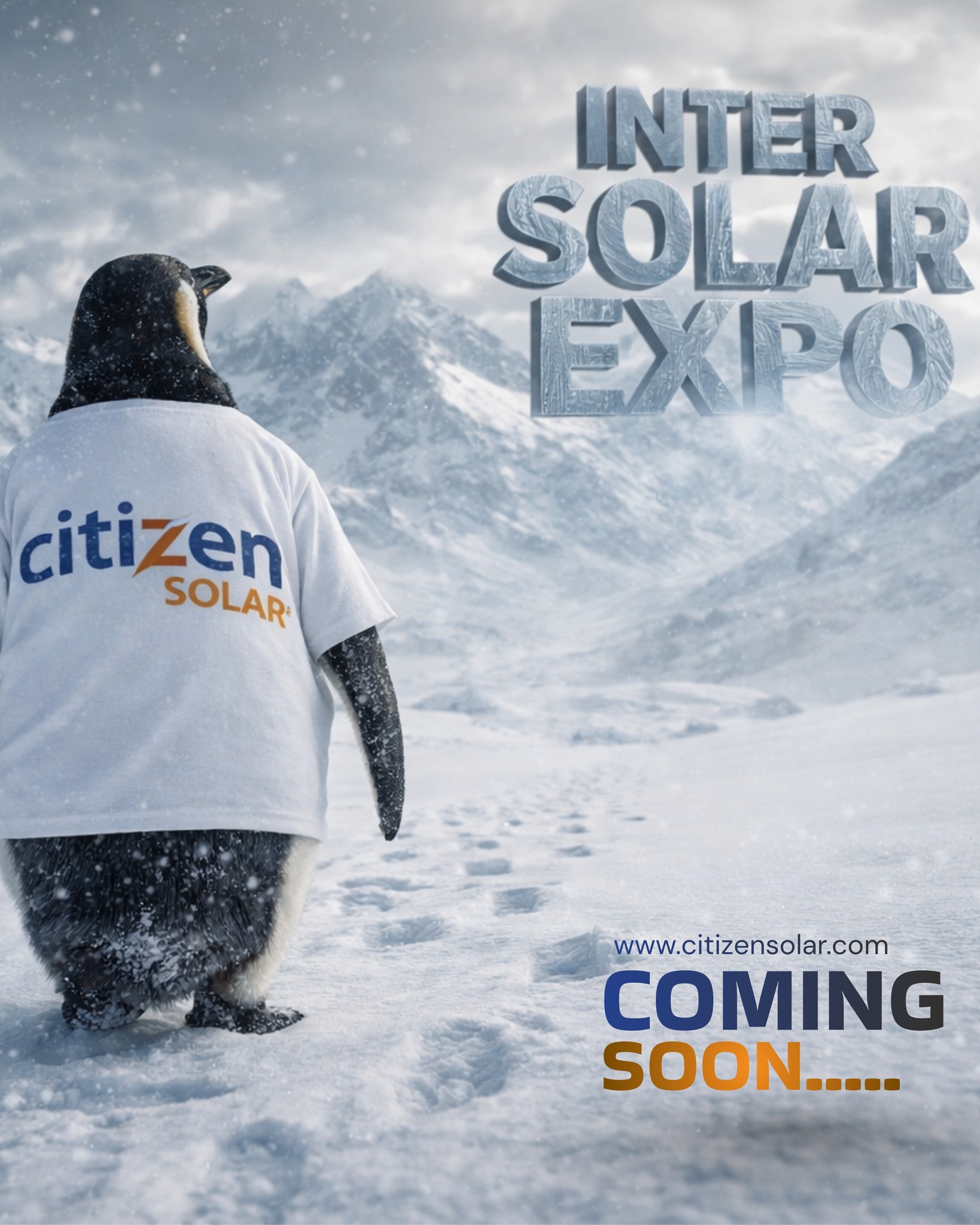 Citizen Solar is walking into INTER SOLAR EXPO with power, purpose & innovation.

Cold conditions. Strong performance.
Coming Soon… 🚀

#CitizenSolar #InterSolarExpo #SolarWithoutLimits