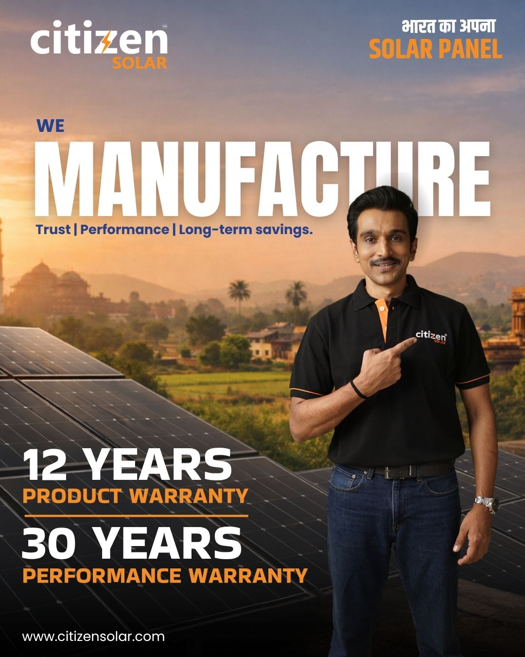 Behind every solar is something you don’t see - precision engineering, tested durability and panels built to last decades.
 
At Citizen Solar, we don’t just make panels,
we manufacture trust, performance and long-term savings.
 
Because real power… starts at the source.
 
#TrustedEnergy #CitizenSolar #GreenInvestment