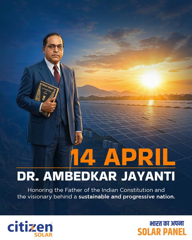 Celebrating the legacy of Dr. B. R. Ambedkar - the visionary who laid the foundation of equality, justice, and progress for modern India 🇮🇳

On this Ambedkar Jayanti, let’s not just remember his words, but live by his ideals - building a nation that is empowered, inclusive, and forward-thinking.

Just like his vision, the future of India is progressive, sustainable, and full of possibilities ☀️

#AmbedkarJayanti #DrAmbedkar #Inspiration