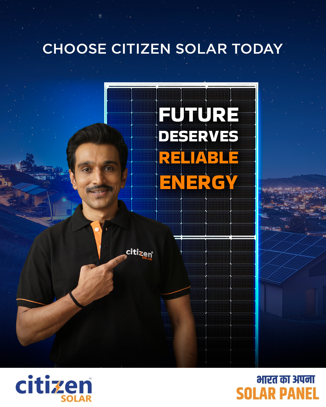 The future doesn’t wait… it demands reliable energy.
Choose solar. Choose smart. Choose Citizen Solar. ☀️

Because your home deserves power that never lets you down.

#SolarIndia #CleanEnergy #SmartLiving #CitizenSolar