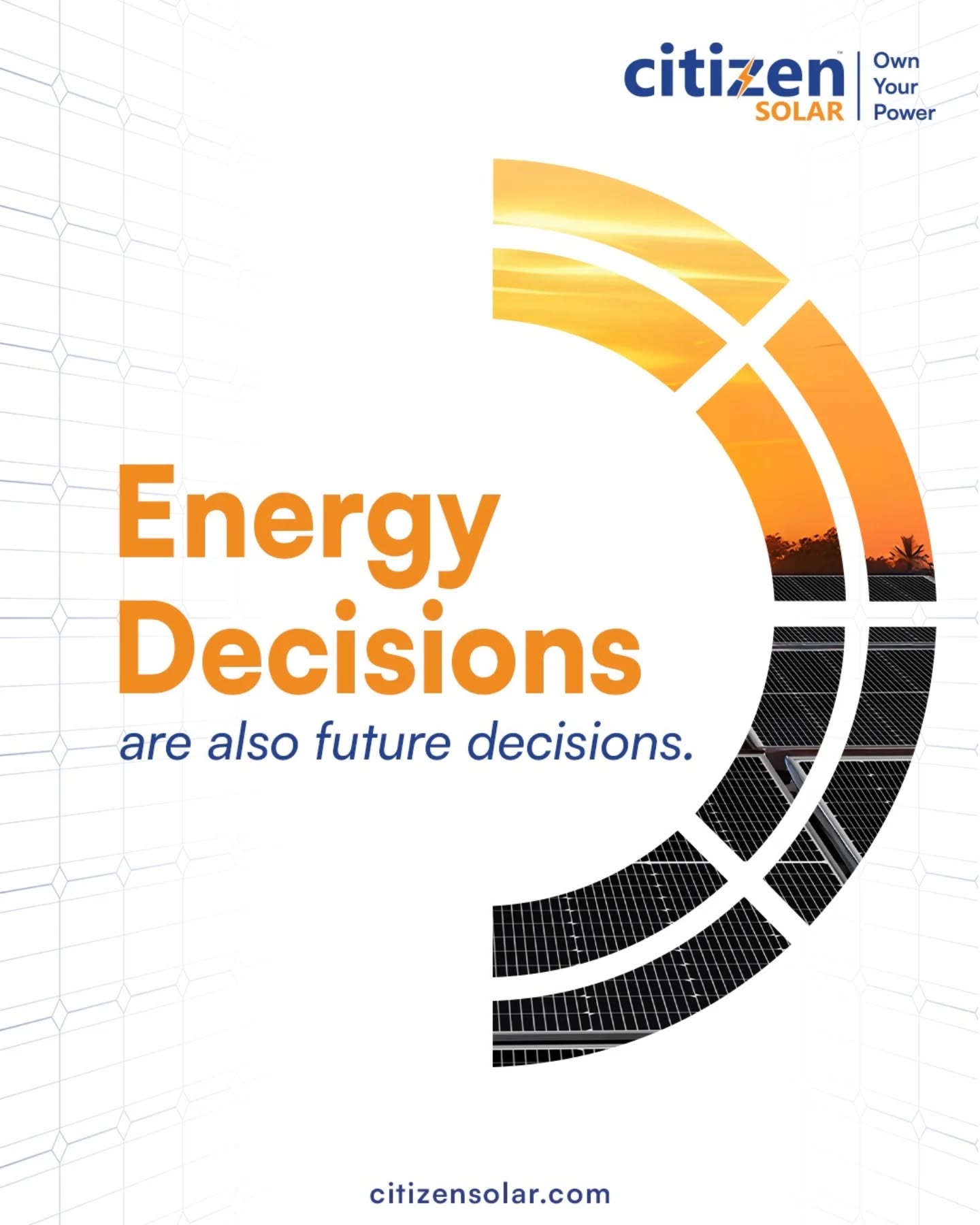 The future isn’t built by accident.
It’s shaped by the choices we commit to today.

Power is one of those choices.

Citizen Solar | Own Your Power
.
.
.
#CitizenSolar #OwnYourPower #EnergyIndependence #EnergyCitizens