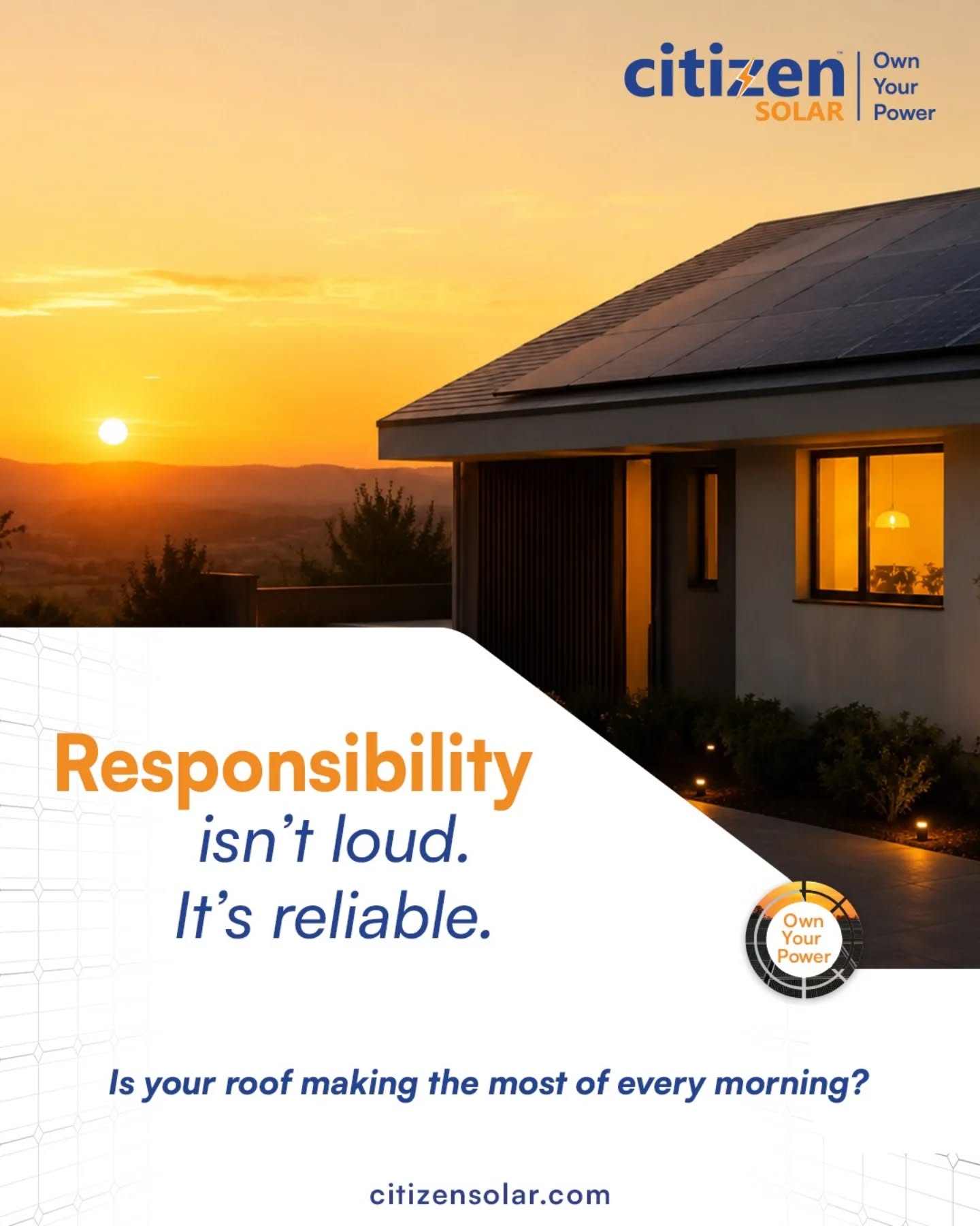 Responsibility is choosing what lasts.
For today. And the years ahead.
.
.
.
#CitizenSolar #OwnYourPower #EnergyCitizens #SolarIndia