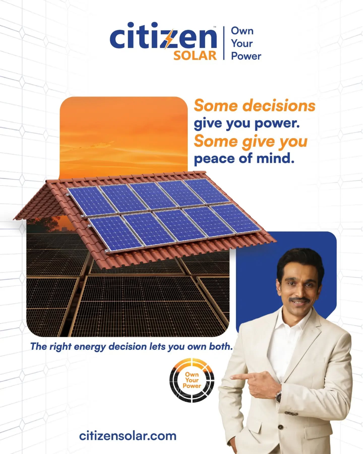 Some decisions change the way you live.
Some change the way you feel.

Choosing solar is more than an investment in energy. It's a decision to rely less on uncertainty and more on yourself.

When your home generates its own power, you're not just producing electricity. You're gaining greater control, long-term value, and the peace of mind that comes with energy independence.

Because the best energy decisions don't just give you power. They let you own it.
.
.
.
#CitizenSolar #OwnYourPower #EnergyCitizens #EnergyIndependence