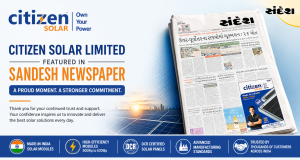 Citizen Solar Limited Featured in Sandesh Newspaper